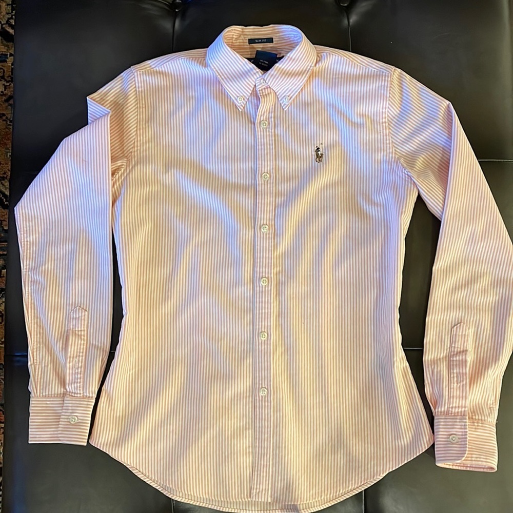 Ralph Lauren women’s button down, slim-fit size 6
